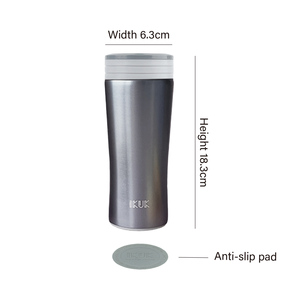 Nouvel arrivage IKUK en acier inoxydable à double paroi bouteille de fiole à vide doublure en porcelaine 8-10 heures de rétention du froid bouteille de boisson sportive - Product Image 5