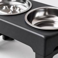 Mangeoire surélevée 2-en-1 pour animaux de compagnie avec 3 hauteurs réglables, écologique, durable, bol à alimentation lente, personnalisable OEM/ODM