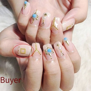 Nouveaux accessoires pour nail art SunelPort, petites billes en alliage de quatre couleurs (1 mm, or, argent, <span class=keywords><strong>gris</strong></span>, noir, blanc), <span class=keywords><strong>caviar</strong></span> DIY, 12 compartiments, motif dessin animé - Product Image 4