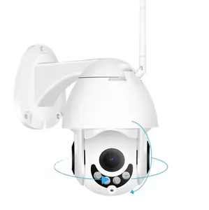 Kamera Keamanan Kubah Cepat Luar Ruangan, Kamera IP 1080P/720P Wifi PTZ, Kamera Keamanan Nirkabel Pan Tilt 4X Zoom IR Jaringan CCTV Pengawasan