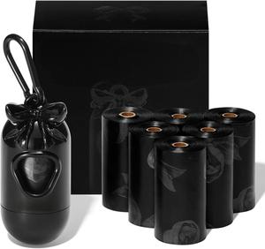 Extra Thick Leak-Proof Dog Poop Bags with Dispenser, Rose & Honey Scented Pet Waste Bags, Portable Garbage Bags for Dog - Product Image 1
