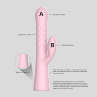 WINYI Nouveau Vibromasseur d'Insertion Vente en Gros Double Têtes Vibrant Gonflement Gspot Clitoridien Lapin Vibrateur Sex Toys Pour Femmes
