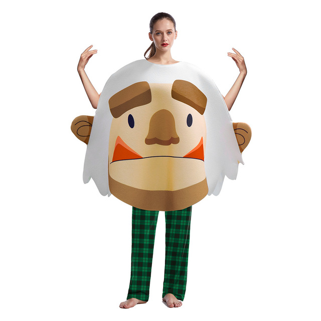 Wansheng New Performance Party Clothing Adult European American Stage Snow Monster Eyeball Echo Suit Sponge Printed Cos Unisex