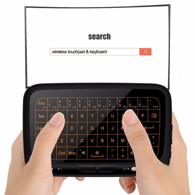 H18 Mini Wireless Keyboard Touch Air Fly Mouse Backlit 2.4G Full Touchpad Controller Hot Selling Backlight 2.4ghz Usb Desktop