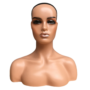 Maquillaje femenino realista cara vida como escultura cabeza maniquí cabeza maquillaje para exhibición de pelucas - Product Image 2