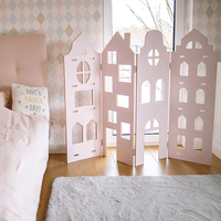 Maison de poupée Montessori, ensemble de jeu 3D à construire soi-même, puzzle éducatif, séparateur d'espace, dressing, chambre, cuisine, salle de bain