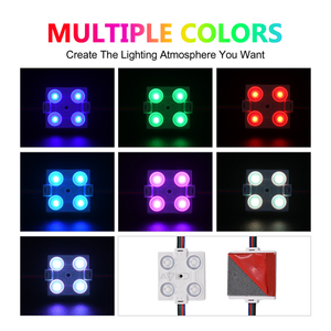 ป้ายโฆษณากลางแจ้งแบบ LED RGB พิกเซล โมดูล 12V SMD5050 4 เลนส์ โมดูล LED 1.44W IP67 160 °   ไฟส่องสว่างสำหรับกล่องไฟกันน้ำ - Product Image 2