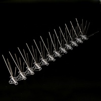 GKPC-58 Petit Oiseau Dissuasif Repller Base En Plastique 5 Rangée En Acier Inoxydable Broches Anti Oiseau Pigeons Spike