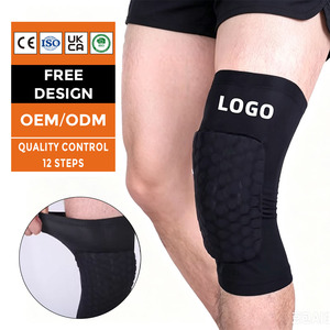 Protège-genoux personnalisés pour volley-ball et basketball, anti-collision, en nid d'abeille, respirants, antidérapants, à compression - Product Image 1
