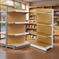Étagères de présentation métalliques robustes en poudre époxy, réglables et démontables, pour supermarchés et commerces de détail