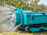 Pulvérisateur à chenilles télécommandé de 750 L – Équipement agricole à chenilles en caoutchouc pour la pulvérisation des vergers et des légumes