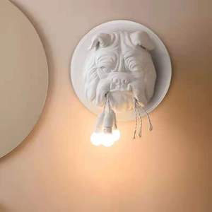 Lámpara de Pared con Cabeza de Perro, Estilo Retro, Diseño Nórdico, para Sala de Estar, Dormitorio, Bar, Cafetería, Decoración de Diseño - Product Image 3