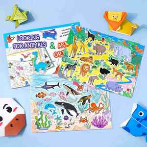 Libro de Actividades Multifuncional para Niños: Reconocimiento de Dinosaurios, Animales Marinos y Entornos Naturales - Product Image 2