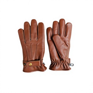 Premium Quality Winter Fashion <b>Leather</b> Wrist-Length Full Finger Waterproof Touchscreen Eco-Friendly Breathable Cycling Luxury - Product Image 1