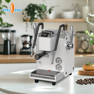 Cafetera Comercial de Acero Inoxidable, Máquina de Café Espresso Semiautomática para Tienda - Product Image 3
