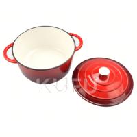 Vente en gros usine : Cocotte en fonte émaillée, récipient de cuisson, pot à ragoût, moule à pain, cocotte en fonte