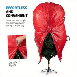 Bolsa de Almacenamiento para Árbol de Navidad, Resistente y Duradera, de Material PE, Funda Protectora para Almacenamiento Navideño con Asas, Cierre Elegante, Plegable, 9 pies - Product Image 1