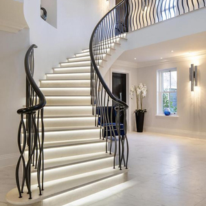 Escalera curva <span class=keywords><strong>de</strong></span> <span class=keywords><strong>acero</strong></span> <span class=keywords><strong>inoxidable</strong></span> con doble placa <span class=keywords><strong>de</strong></span> mármol, escalón curvo <span class=keywords><strong>de</strong></span> lujo con Diseño <span class=keywords><strong>de</strong></span> <span class=keywords><strong>escaleras</strong></span>, en venta - Product Image 1