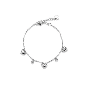 Amy Amy – Bracelet à breloques en argent 925 avec pendentif en forme de cœur pour femmes, usage quotidien, style romantique, bijoux fins P0172 - Product Image 1