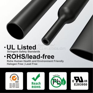 Chanzon 4:1 Gaine thermorétractable de qualité marine-Logo personnalisé 4-52mm avec gaine en polyoléfine noire imperméable doublée d'adhésif - Product Image 6