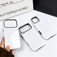 Vente en gros d'usine, coques de téléphone 3D à sublimation 2 en 1, brillantes/mates, coques de protection mobiles personnalisées pour les séries iPhone/Samsung