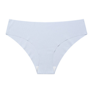 Braguitas de bikini sin costuras para mujer, de cintura media, color liso, estilo básico, marrón, para dropshipping - Product Image 2