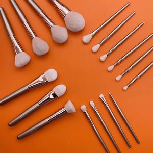 YRX Outils cosmétiques professionnels, ensemble de pinceaux de maquillage en poils synthétiques avec manche en bois rose doré, pinceaux de maquillage - Product Image 5