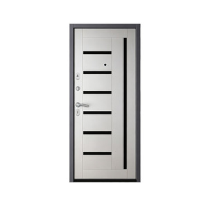 Porte de sécurité russe en acier, design minimaliste, isolation acoustique, ouverture manuelle pour villa extérieure - Product Image 3