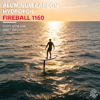 Fireball 1160 Hydrofoil High Aspect Foil System Long Glide Low Drag Performance Wing Foil Downwind Pump Foiling AXIS