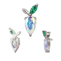 Fashion ASTM F136 Titanium perhiasan halus tindik Helix anting Labret benang Internal 16G telinga atas cincin hidung Perhiasan Tubuh