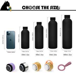 <span class=keywords><strong>Botella</strong></span> de Agua Personalizada, Termo de Metal Negro, <span class=keywords><strong>Botella</strong></span> de Agua de Acero Inoxidable de <span class=keywords><strong>Doble</strong></span> Pared con Aislamiento al Vacío, <span class=keywords><strong>Botella</strong></span> Deportiva para Gimnasio con Logotipo - Product Image 4