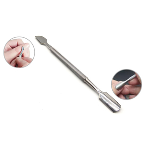 100% Stainless Steel Nail Pusher and Straight <b>Edge</b> <b>Cutter</b> Double Ended Cuticle Remover Manicure Tool - Product Image 5