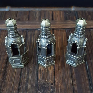 Creativo Retro ahuecado pabellón incienso palo titular diseño libre escritorio Metal artesanía adornos vacaciones regalos conjuntos - Product Image 6