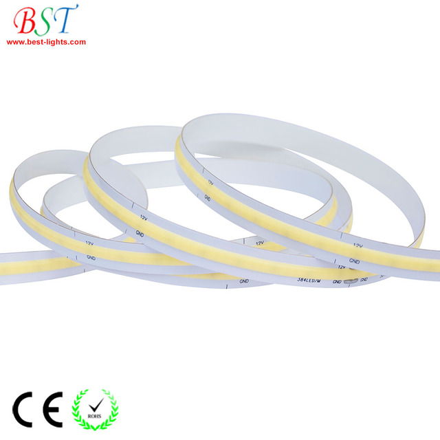 COB LED Strip Light 12 Vots DC 384 LED Chips 4000K Natural White 50w Led Chip Cob Full Spectrum CRI 85+ High Quality LED Tape