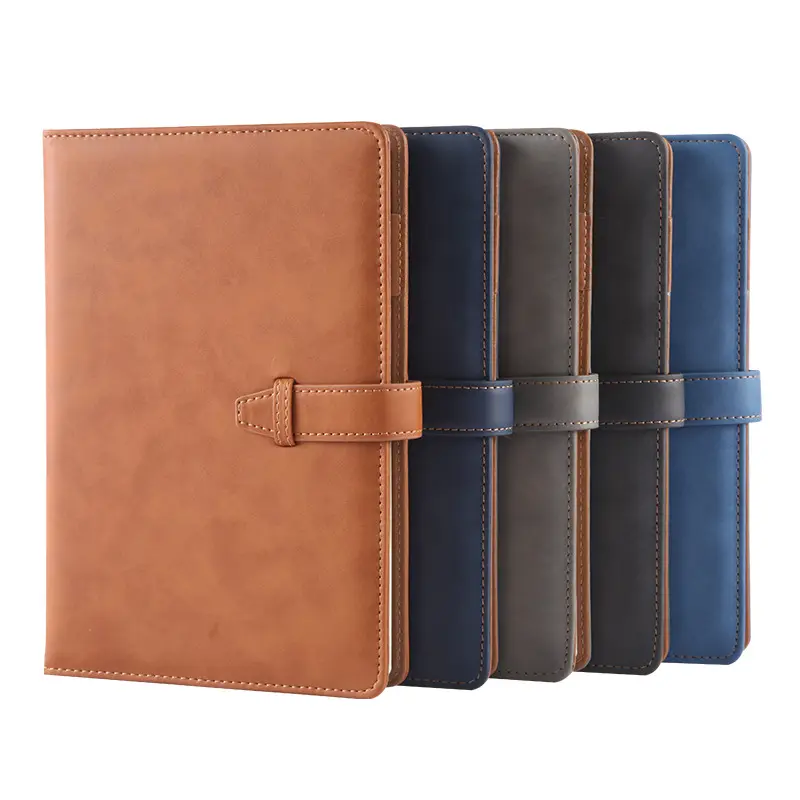 A5 Hardcover Notebook Pu Customized Planner Wholesale Promotional Business High Quality Leather Diary Leather Book Cover