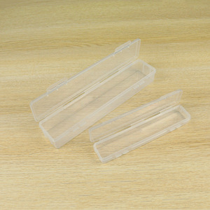 Boîte de rangement rectangulaire transparente en plastique pour couverts et outils, 1 couche, en PP, conteneur long avec couvercle - Product Image 3