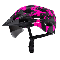 Casco de Ciclismo para Adultos con Visera Doble y Luz LED en el Borde de la Visera Magnética