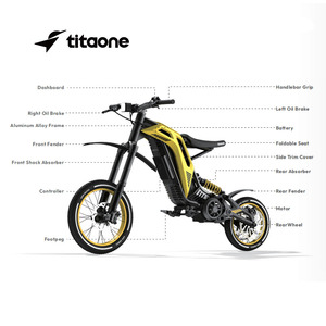 Scooter <span class=keywords><strong>électrique</strong></span> Titaone-S <span class=keywords><strong>1500W</strong></span> avec moteur pliant 48V 25Ah moteur sans balais de course tout-terrain - Product Image 4