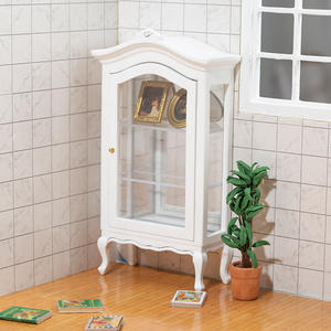 Hao Chang - Nuevo Gabinete de Exhibición de Madera para Juguetes, Colección Pure White Arc Top, Miniatura para Casa de Muñecas, Muebles, 14 Años en Adelante - Product Image 5