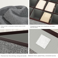 Boîte de rangement moderne trois-en-un pour sous-vêtements et chaussettes, idéale pour dortoir, organiseur de vêtements ajustables