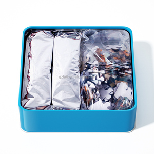 Casse-tête carré créatif en étain Biscuits au beurre Coffret cadeau OEM Logo personnalisé <span class=keywords><strong>Jeux</strong></span> de famille pour enfants Biscuits aromatisés à la crème au chocolat sans sucre - Product Image 3