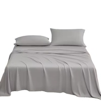 100% ensemble de draps de refroidissement en bambou viscose draps de lit doux et soyeux literie