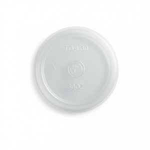 Couvercle en plastique transparent en polystyrène (PS) To-L30, rond, jetable, 30 oz, pour bol H-B30 - Product Image 1