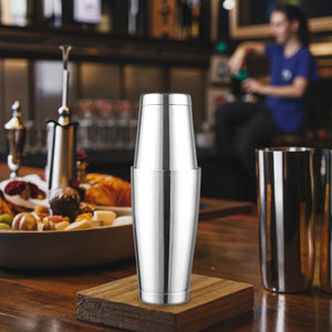 Barre en acier inoxydable prix d'usine Boston Shaker <span class=keywords><strong>Bacardi</strong></span> Bar Tools Boston 800ml et 600ml Luxury Shaker Bar Set - Product Image 1