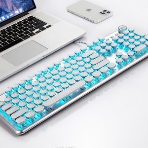 108 <b>Keys</b> Alloy Version Black Blue Red Tea Axis Monochrome Backlit <b>USB</b> Ergonomic Design for Games - Product Image 5