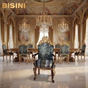 <span class=keywords><strong>Fauteuil</strong></span> <span class=keywords><strong>de</strong></span> salle à manger palacieux en chêne massif avec motif couronne doré à la main et chaises <span class=keywords><strong>de</strong></span> salle à manger sur mesure en <span class=keywords><strong>velours</strong></span> <span class=keywords><strong>bleu</strong></span> vintage pour les intérieurs <span class=keywords><strong>de</strong></span> châteaux - Product Image 1