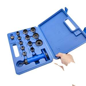 ชุดเครื่องมือเจาะรูหนังแบบเปลี่ยนหัวได้ 14 ชิ้น สำหรับงานหนัก ผลิตจากเหล็กกล้าคาร์บอนสูง สำหรับงาน DIY สายพาน  บรรจุกล่อง  OEM - Product Image 2