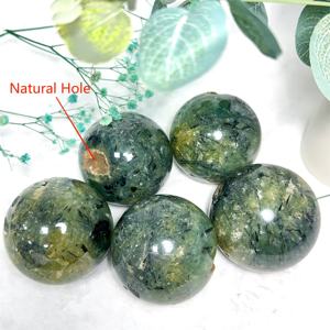 Vente en gros de sphères de préhnite de haute qualité, style bohème, pierre naturelle, pour une décoration intérieure unique et des cadeaux de vacances - Product Image 5