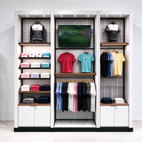 Porte-vêtements sur pied double face en métal noir avec panneau blanc, barre de suspension, certifié CE ETL, vente en gros pour boutiques