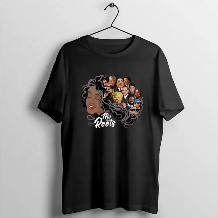Low Moq high quality black history afro girl design graphic tee apparel women custom tshirt